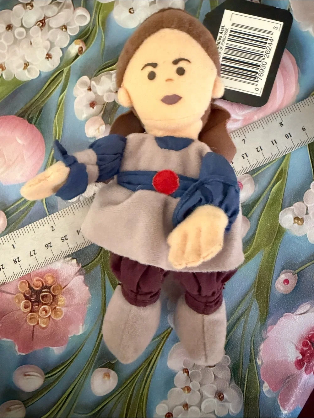 Star Wars Plush Doll in Blue, Gray, Burgundy and Red Accent